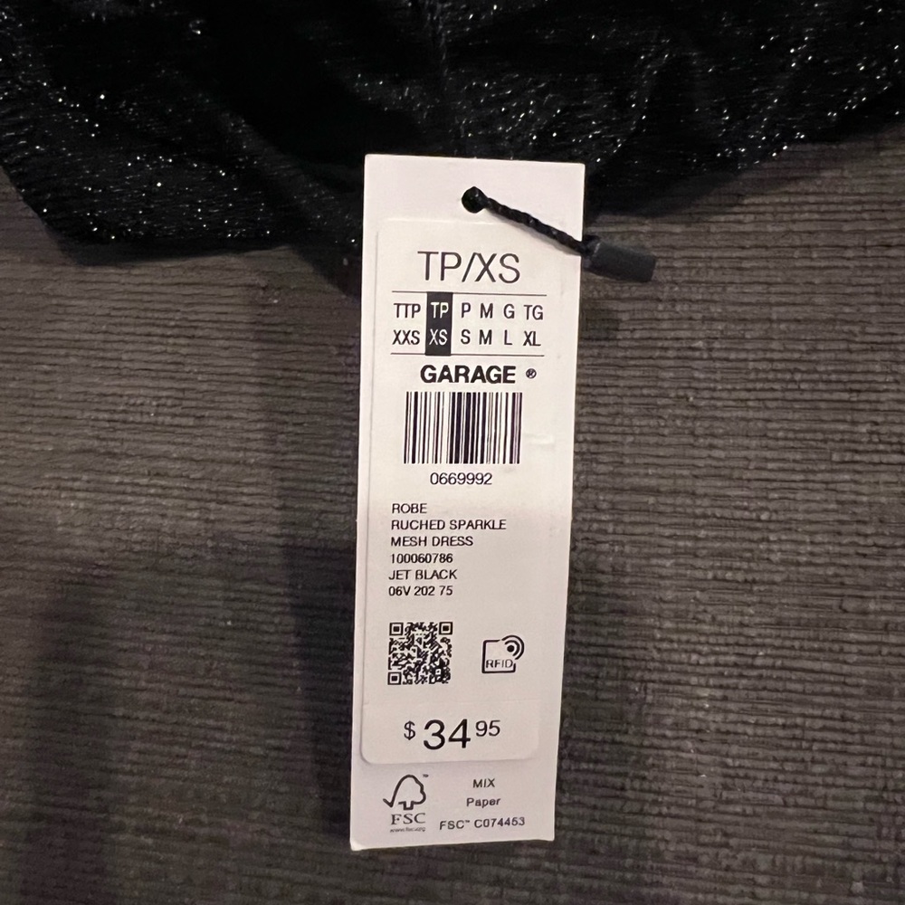 New with tag Garage XS black dress - Picture 3 of 3